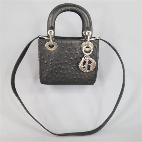 mini lady dior ostrich|Lady Dior bag.